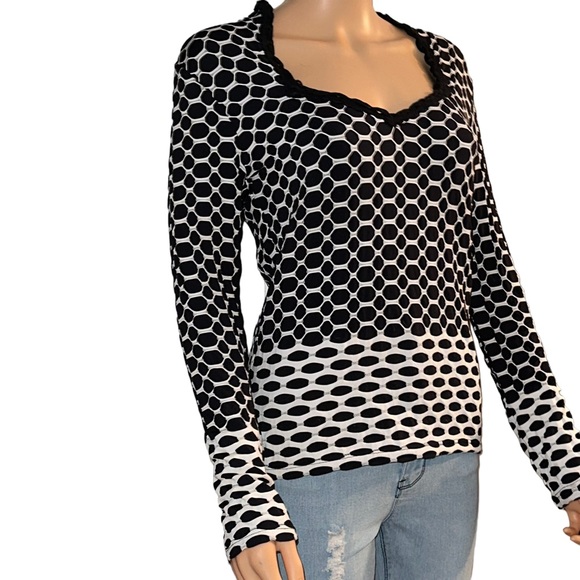 Rayure Paris black and white patterned blouse - Picture 3 of 5